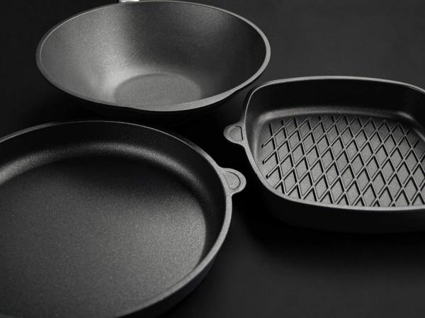 Amt Schmorpfanne, Aluminium-Sonderlegierung, Schwarz, ø28 cm, 7 cm hoch Bild 3