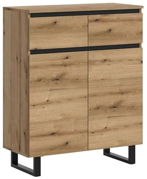 Kommode >Tomasa< in Evoke Oak - 80x99x36cm (BxHxT)