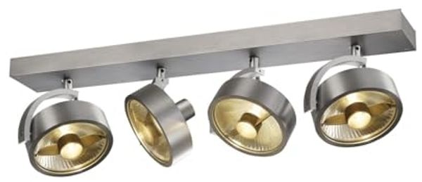 SLV No. 1002025 KALU CW Indoor Wand- und Deckenaufbauleuchte quad QPAR111 alu gebürstet 4x75W