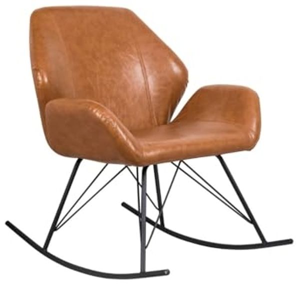 Schaukelstuhl ROCKING RELAX Kunstleder cognac Wolf Möbel