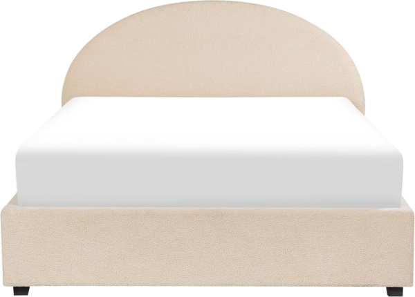 Beliani 'Vaucluse' Polsterbett mit Bettkasten, Baumwolle, Beige, 140x200 cm