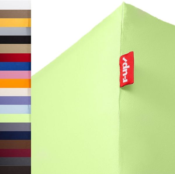r-up Passt Spannbettlaken 180x200-200x220 bis 35cm Höhe grün 100% Baumwolle 130g/m²