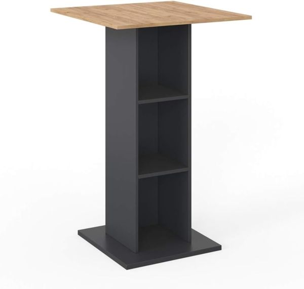 Bartisch Rodeo Anthrazit 70 x 70 cm Vicco