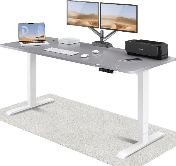 Höhenverstellbarer Schreibtisch (200 x 80 cm) - Schreibtisch Höhenverstellbar Elektrisch mit Flüsterleisem Dual-Motor & Touchscreen - Hohe Tragfähigkeit - Stehtisch von Desktronic