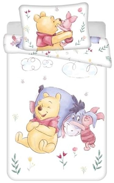 Disney Winnie Pooh Baby Bettwäsche Set 2 tlg 100x135 cm 100% Baumwolle