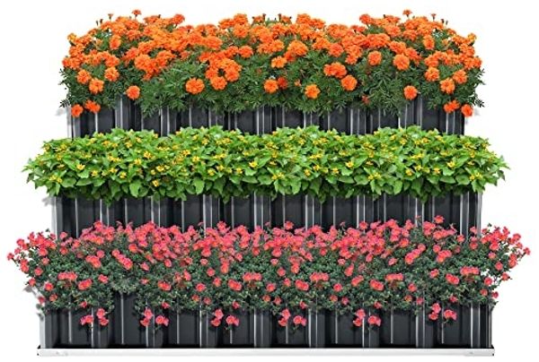 Pflanzbeet Renswoude 118x118x60cm 3-stufig [en. casa]