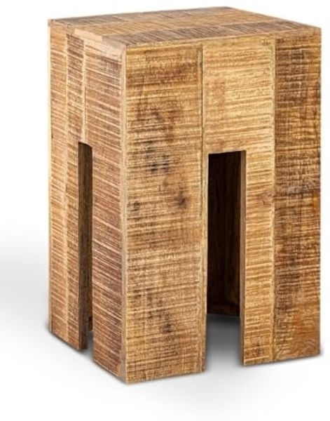 Amagohome Blumenhocker Blumensäule Blumen Hocker Beistelltisch quadratisch 28x45x28cm Sitzhoc