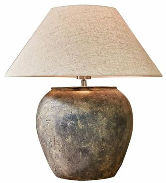 Mirabeau Tischleuchte Tischlampe Shiva antikschwarz/antikcr