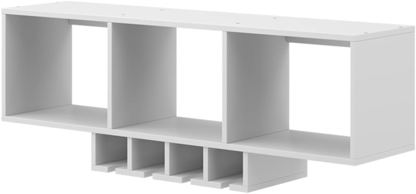 Weinglasregal Vin Weiß mit Glashalter Vicco