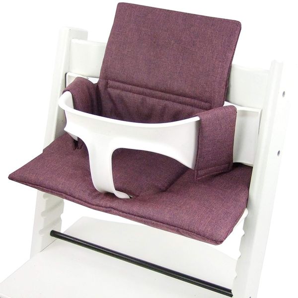 BAMBINIWELT Sitzkissen, kompatibel mit Stokke 'Tripp Trapp' Hochstuhl, meliert bordeaux ORG.