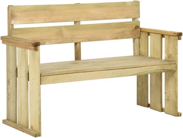 vidaXL Gartenbank 121 cm Kiefernholz Imprägniert 318407