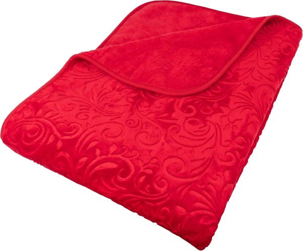 Traumschloss Deluxe Design Wohndecke Paisley rot 150x220