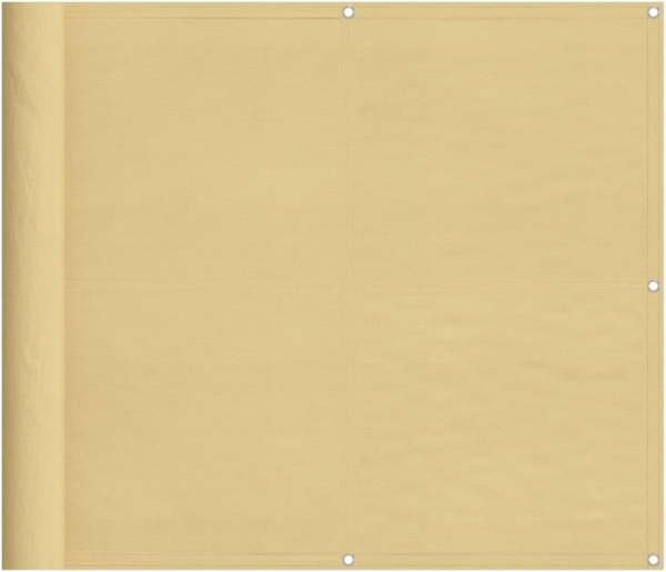 vidaXL Balkon-Sichtschutz Sandfarben 90x1000 cm 100% Polyester-Oxford 4000034