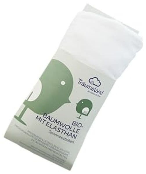 Träumeland Spannbettlaken Bio-Baumwolle weiß 90 x 200 cm