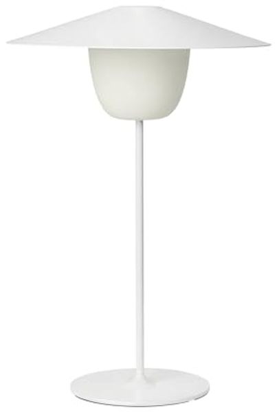 Blomus Mobile LED-Leuchte ANI LAMP LARGE, Lampe, Aluminium matt pulverbeschichtet, White, 66068