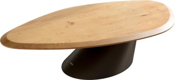 Couchtisch Edge Organisch 140x76 cm Eiche Natur Conis Metall Schwarz Flow-Edge