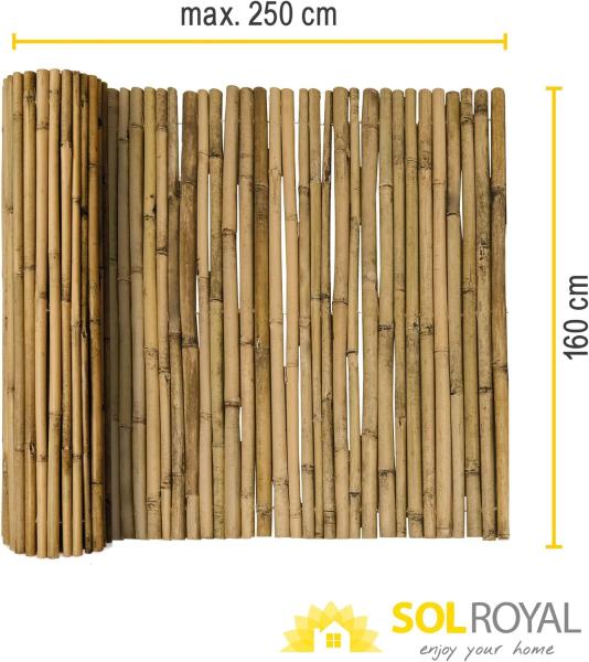 Sol Royal SolVision Premium B38 Sichtschutzmatte Bambus 160cm, 250cm Bild 6