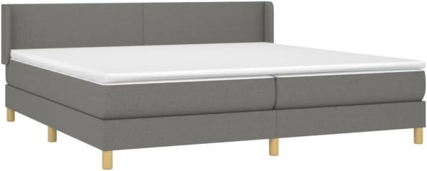 Boxspringbett mit Matratze Stoff Dunkelgrau 200 x 200 cm, Härtegrad: H2 [3130138]