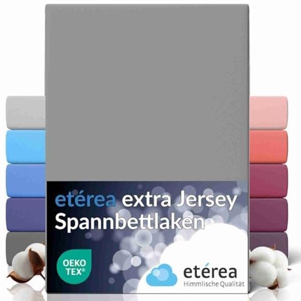 etérea Extra Jersey Spannbettlaken Frost Grau 180x200 - 200x220 cm