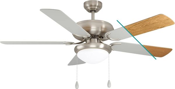 EGLO LED Deckenleuchte BALLINA Deckenventilator, Ventilatorfunktion, Leuchtmittel wechselbar, Deckenlampe, Ventilator mit Licht, Zugkette, Wendeflügel, Ø 132cm