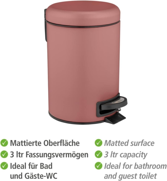 Moderner Treteimer für Bad, 3 L, WENKO Bild 3