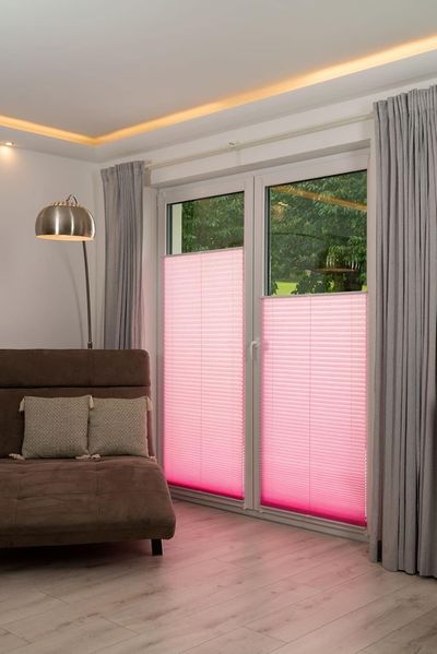 K-home Klemmfix-Plissee, Pink, 35x130 cm