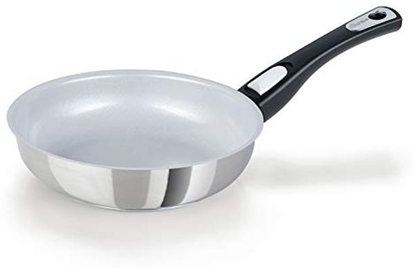 Genius Bratpfanne Cerafit Steel Pfanne 20 cm, Aluminium (1 Bratpfanne), für alle Herdarten, abnehmbarer Griff