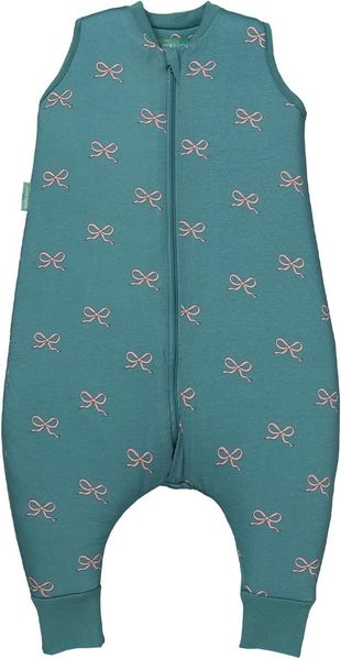 molis&co - Baby Schlafsack mit Füßen 2.5 TOG - Ganzjahres Schlafsack - Babyschlafsack mit Beinen - 100% Baumwolle (Oeko-TEX 100), Winterschlafsack Premium Qualität - Bows (70 cm)