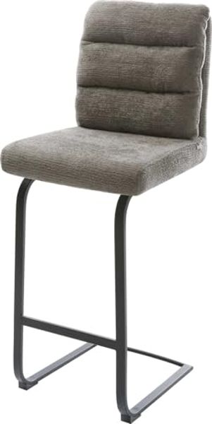 Barstuhl Pela-Flex Bouclé Soft Schlamm Freischwinger Flach Metall Schwarz