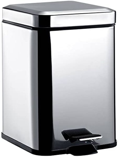 Emco system2 Abfallbehälter, Deckel und Pedal, eckig, 5 Liter, Edelstahl, 355300005 - 355300005