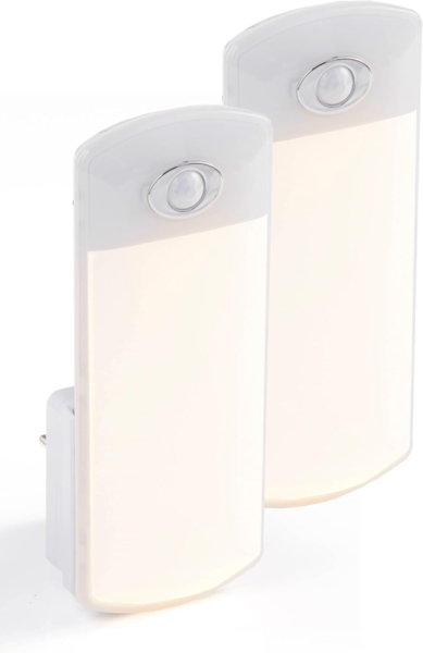 Northpoint LED Nachtlicht Steckdosenleuchte 2er-Set Taschenlampe Bewegungsmelder