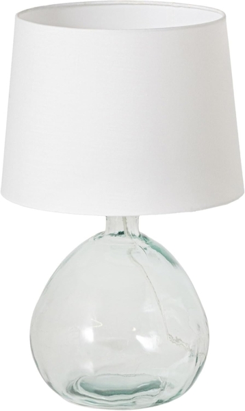 riess-ambiente Tischleuchte CLASSIC 45cm transparent / weiß · Tischleuchte aus Glas mit Schirm, Ein-/Ausschalter, ohne Leuchtmittel, Wohnzimmer · Dekoration · Schlafzimmer · Modern Design