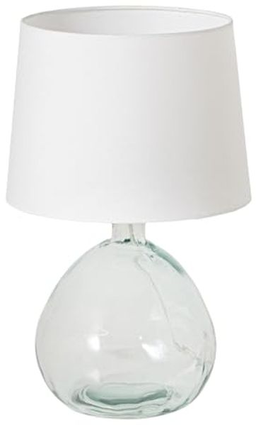 riess-ambiente Tischleuchte CLASSIC 45cm transparent / weiß · Tischleuchte aus Glas mit Schirm, Ein-/Ausschalter, ohne Leuchtmittel, Wohnzimmer · Dekoration · Schlafzimmer · Modern Design