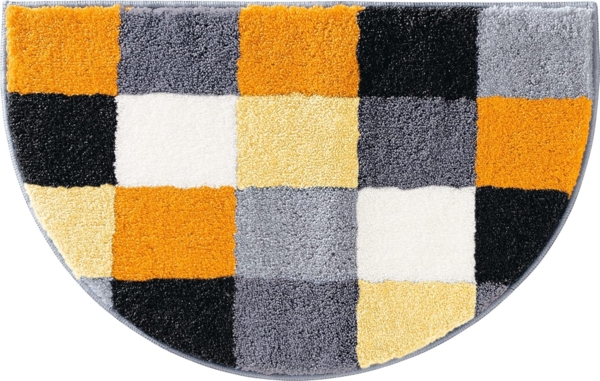 Erwin Müller Duschmatte Duschvorlage "Kreta" halbrund, Höhe 20 mm, Karo
