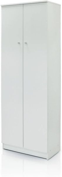 Dmora - Multifunktionsschrank mit Zwei Türen, weiß, 62 x 34 x 183 cm