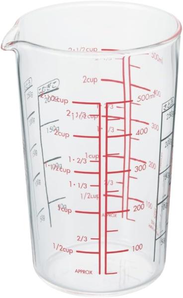 Messbecher 500 ml aus Glas mit Skala von HARIO