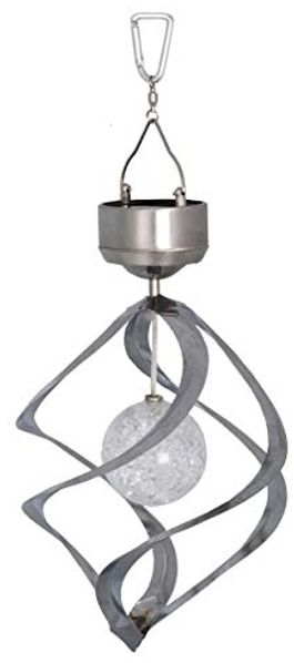 Best Season LED-Solar-Windspiel, Wind Mill, silber