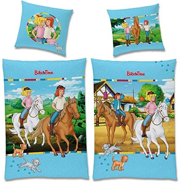 Kinderbettwäsche Biber/Flanell Bibi und Tina