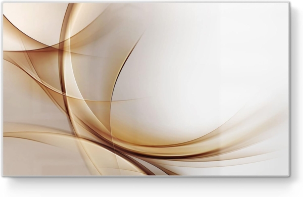 DEQORI Schneidebrett 'Elegante Goldene Wellen', Glas, Platte Frühstücksbrett Schneideplatte