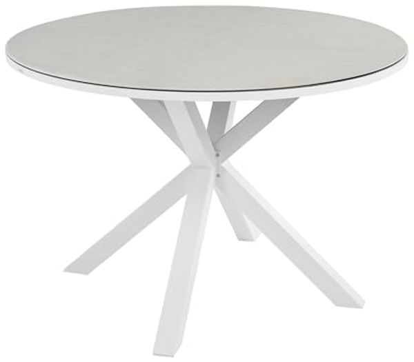 Gartentisch Keramik Glas Taupe MALETTO