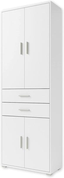 OFFICE LINE Aktenschrank in Weiß - Hoher Büroschrank mit 4 Türen - Modernes Büromöbel Komplettset - 79 x 220 x 35 cm (B/H/T)