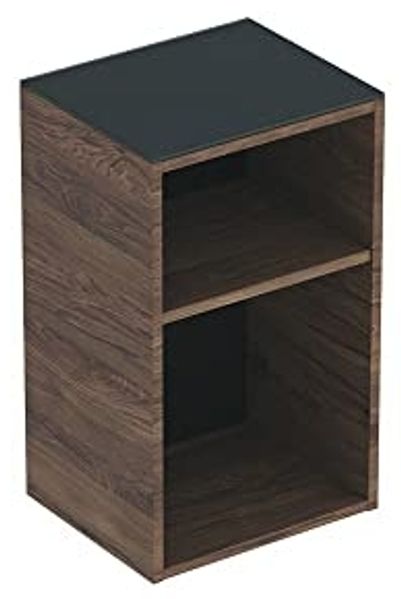 GEBERIT SMYLE SQUARE Badregal 36 cm breit, Braun dunkel, 2 Fächer