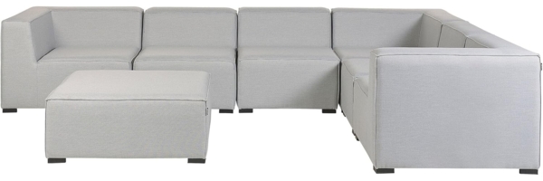 Ecksofa mit Ottomane AREZZO Hellgrau