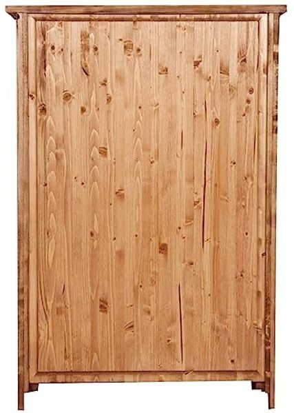 Biscottini Küchenschrank aus Massivholz 98 x 25,5 x 68 cm - Schuhregal mit Türen - Schuhregal für Geländer - Kleines Bücherregal mit Türen Bild 2