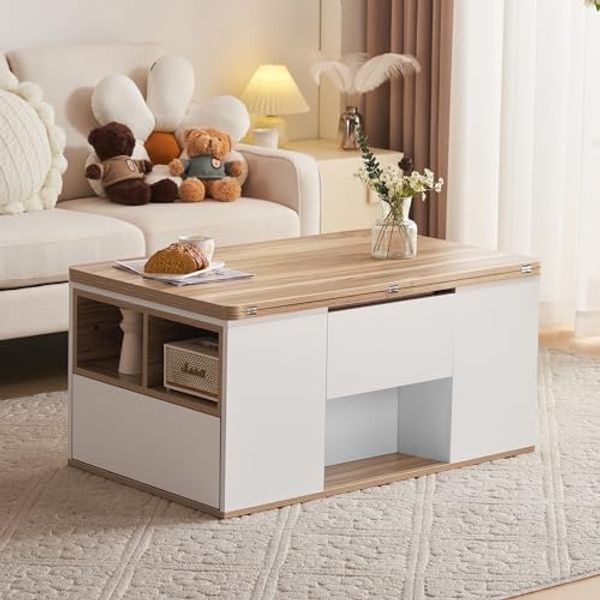 Flieks Holzbett, Doppelbett 180×200cm mit Leselampe, Nachttisch mit Aufladen, Sitzbank