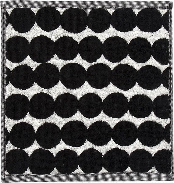 Marimekko Handtuch RÄSYMATTO Gästehandtuch, Baumwolle, schwarz/weiß - 30X50 cm, 100% Baumwolle frottee
