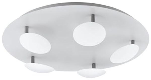 Eglo 97648 LED Deckenleuchte CERTINO weiß, nickel-matt Ø50cm H:10,5cm