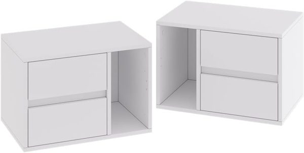 Nachttisch Vimogo Weiß 2er Set Vicco