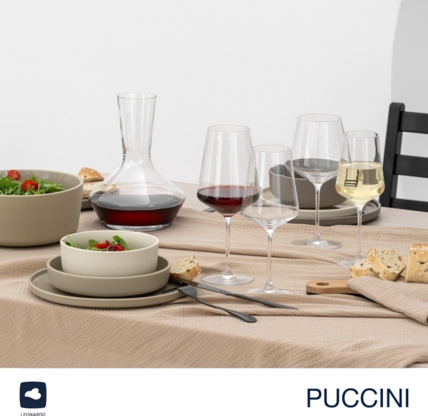 LEONARDO Weißweinglas Gläser-Set PUCCINI + Poliertuch, 7-teilig, Kristallglas, 6 Weisswein Gläser mit Poliertuch Bild 3