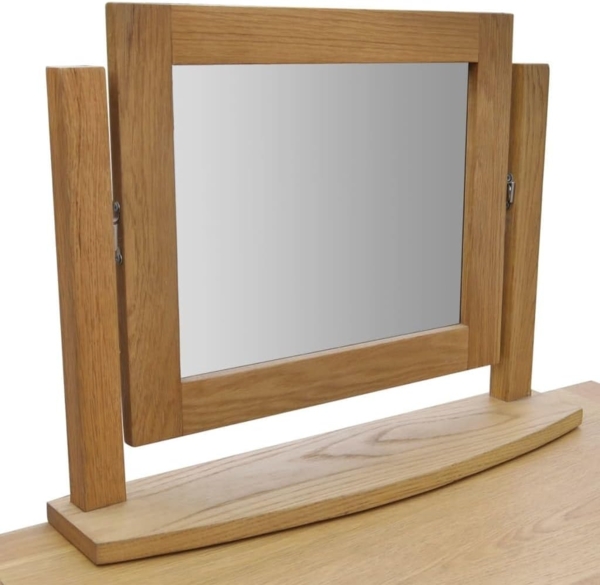 vidaXL Frisiertisch mit Hocker Massivholz Eiche 242742 Bild 4